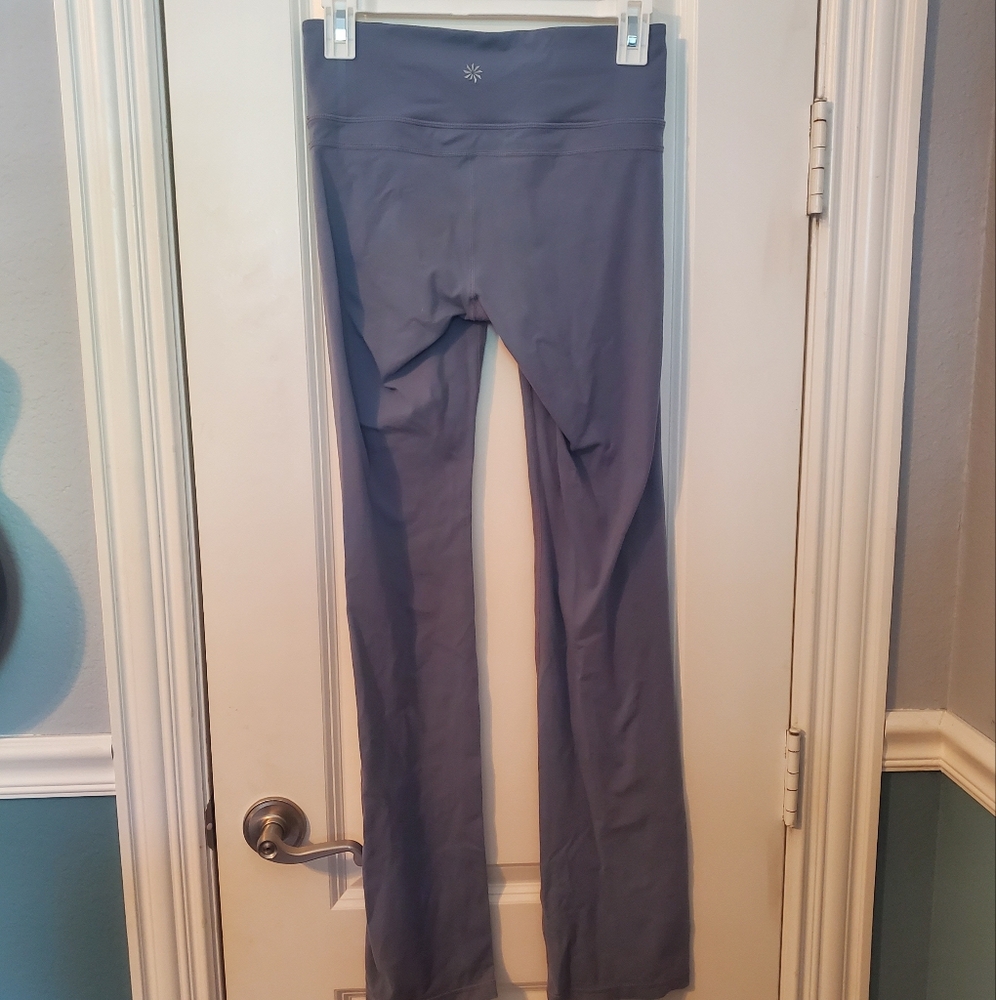 Athleta Straight Up Blue Gray Mid Rise Yoga Pants - Picture 4 of 4